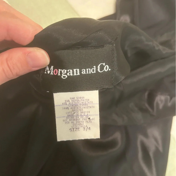 Morgan and Co Black evening gown size 3/4 - Picture 9 of 11